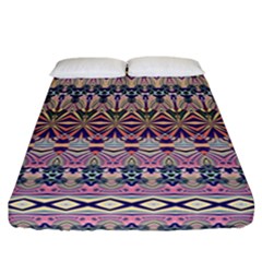 Colorful Boho Pattern Fitted Sheet (california King Size) by SpinnyChairDesigns