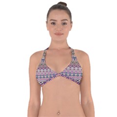 Colorful Boho Pattern Halter Neck Bikini Top by SpinnyChairDesigns