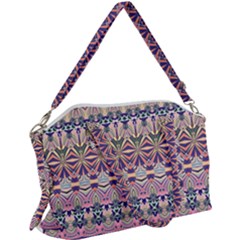 Colorful Boho Pattern Canvas Crossbody Bag by SpinnyChairDesigns