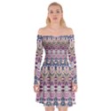 Colorful Boho Pattern Off Shoulder Skater Dress View1