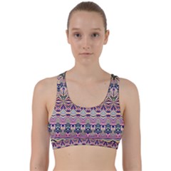 Colorful Boho Pattern Back Weave Sports Bra by SpinnyChairDesigns