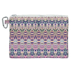 Colorful Boho Pattern Canvas Cosmetic Bag (xl) by SpinnyChairDesigns