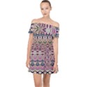 Colorful Boho Pattern Off Shoulder Chiffon Dress View1