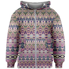 Colorful Boho Pattern Kids  Zipper Hoodie Without Drawstring