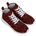 Boho Dark Red Floral Women s Lightweight High Top Sneakers View3