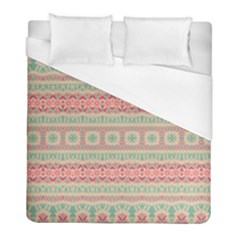 Boho Teal Pink Duvet Cover (full/ Double Size) by SpinnyChairDesigns