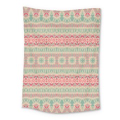 Boho Teal Pink Medium Tapestry by SpinnyChairDesigns