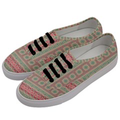 Boho Teal Pink Men s Classic Low Top Sneakers by SpinnyChairDesigns