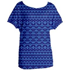 Cobalt Blue  Women s Oversized Tee by SpinnyChairDesigns