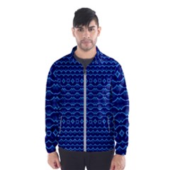 Cobalt Blue  Men s Windbreaker by SpinnyChairDesigns