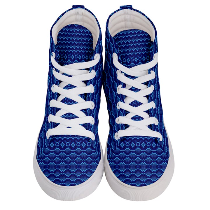 Cobalt Blue  Women s Hi-Top Skate Sneakers