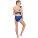 Cobalt Blue  Frilly One Shoulder Swimsuit View2