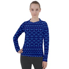 Cobalt Blue  Women s Pique Long Sleeve Tee