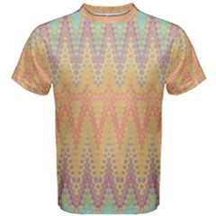 Boho Pastel Colors Men s Cotton Tee by SpinnyChairDesigns