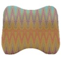 Boho Pastel Colors Velour Head Support Cushion View1