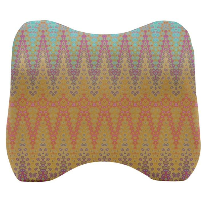 Boho Pastel Colors Velour Head Support Cushion