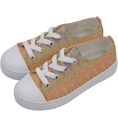 Boho Pastel Colors Kids  Low Top Canvas Sneakers by SpinnyChairDesigns