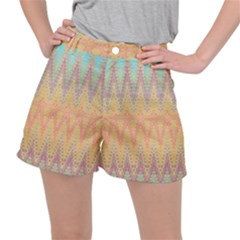 Boho Pastel Colors Ripstop Shorts by SpinnyChairDesigns