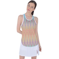 Boho Pastel Colors Racer Back Mesh Tank Top by SpinnyChairDesigns