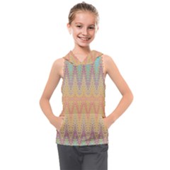 Boho Pastel Colors Kids  Sleeveless Hoodie by SpinnyChairDesigns