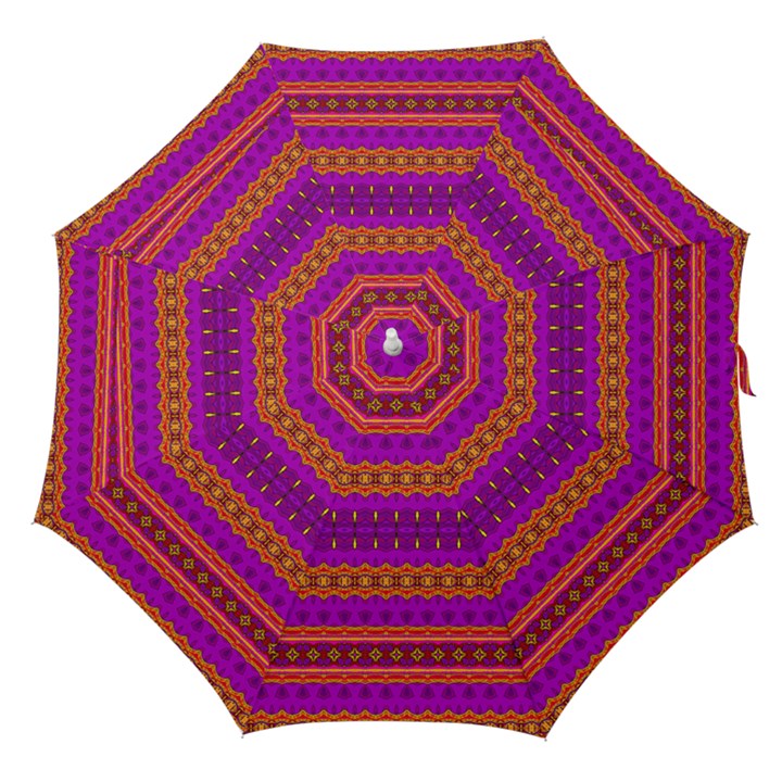 Boho Magenta and Gold Straight Umbrellas