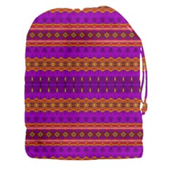 Boho Magenta And Gold Drawstring Pouch (3xl) by SpinnyChairDesigns