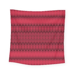 Crimson Red Pattern Square Tapestry (small) by SpinnyChairDesigns