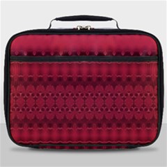 Crimson Red Pattern Full Print Lunch Bag by SpinnyChairDesigns