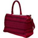 Crimson Red Pattern Duffel Travel Bag View1