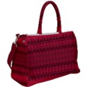 Crimson Red Pattern Duffel Travel Bag View2