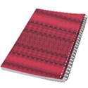 Crimson Red Pattern 5.5  x 8.5  Notebook View2