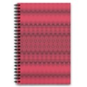 Crimson Red Pattern 5.5  x 8.5  Notebook View3