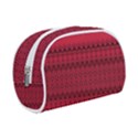 Crimson Red Pattern Makeup Case (Small) View1