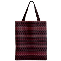 Boho Wine Grey Zipper Classic Tote Bag by SpinnyChairDesigns