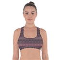 Boho Wine Grey Cross Back Sports Bra View1