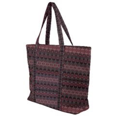 Boho Wine Grey Zip Up Canvas Bag by SpinnyChairDesigns