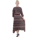 Boho Wine Grey Quarter Sleeve Wrap Front Maxi Dress View2