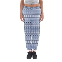 Boho Faded Blue Grey Women s Jogger Sweatpants by SpinnyChairDesigns