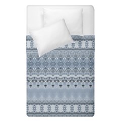 Boho Faded Blue Grey Duvet Cover Double Side (single Size) by SpinnyChairDesigns