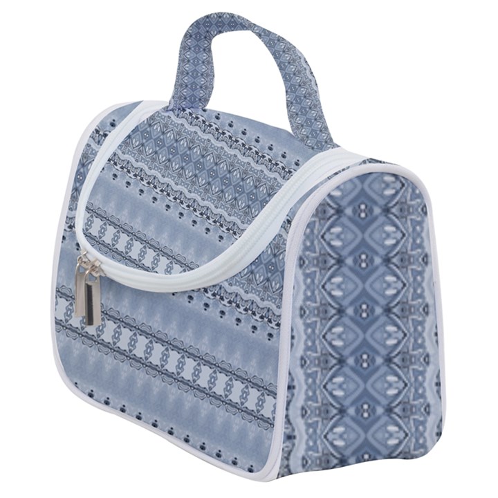 Boho Faded Blue Grey Satchel Handbag