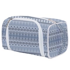 Boho Faded Blue Grey Toiletries Pouch by SpinnyChairDesigns