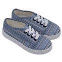 Boho Faded Blue Grey Kids  Classic Low Top Sneakers View3