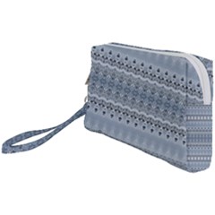 Boho Faded Blue Grey Wristlet Pouch Bag (small) by SpinnyChairDesigns