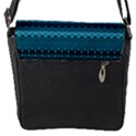 Boho Teal Pattern Flap Closure Messenger Bag (S) View1