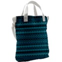 Boho Teal Pattern Canvas Messenger Bag View2