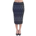 Boho Black and Silver Velvet Midi Pencil Skirt View1