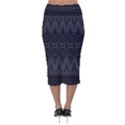 Boho Black and Silver Velvet Midi Pencil Skirt View2