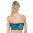 Teal Blue Stripes and Checks Bandeau Top View2