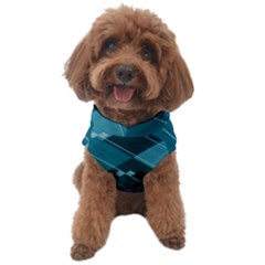 Teal Blue Stripes And Checks Dog Sweater by SpinnyChairDesigns