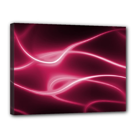 Neon Pink Glow Canvas 16  X 12  (stretched) by SpinnyChairDesigns